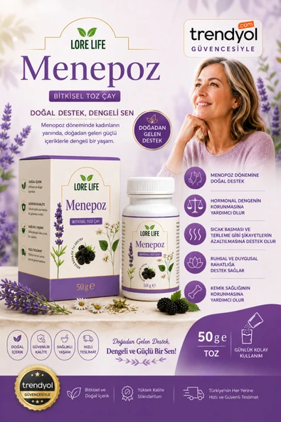 LORE LIFE LORE LIFE MENEPOZ İÇİN 50 GR BİTKİSEL TOZ KARIŞIM ürün görseli 1