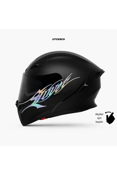 STCKRCO Lover Kask Stickerı | Motor Kask Yanı Sticker | Lover Motosiklet Sticker | Lover Sticker Hologram ürün görseli 1