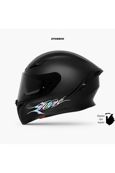 STCKRCO Lover Yazı Sticker | Lover Kask Stickerı | Kask & Grenaj Uyumlu Premium Sticker | Yazılı Kask Stickerı Hologram ürün görseli 1