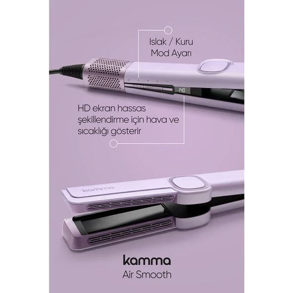 Kamma AirSmooth Saç Düzleştirici - Mor - Resim 4