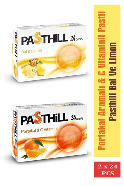 LEDAPHARMA LEDAPHARMA Pasthill Bal Ve Limon & Portakal & C Vitamini 24 Adet Boğaz Pastil ürün görseli 1