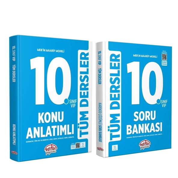 Editör Yayınları 10.Sınıf VİP Tüm Dersler Konu ve Soru Seti 2 Kitap ürün görseli 1
