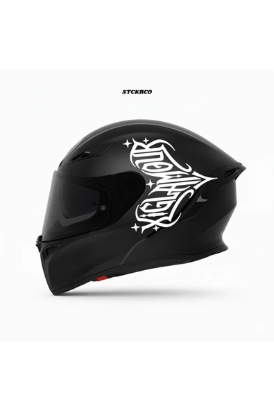 STCKRCO Ixglamour "Cazibe" Kask Stickerı | Motor Kask Yanı Sticker | Ixglamour Motosiklet Sticker | Ixglamour Sticker Beyaz ürün görseli 1