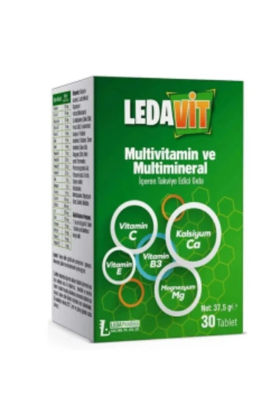 NOVAFACE NOVAFACE STD Ledavit Multivitamin ve Multimineral 30 Kapsül ( TEKLİDİR ) ürün görseli 1