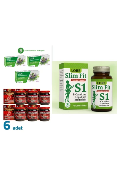 LEDAPHARMA LEDAPHARMA pasiflora 30 kapsül/lore slimfit 30kp & şahımerdane mini ürün görseli 1
