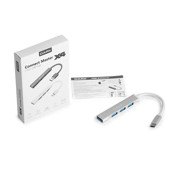 Dark Connect Master X4 Usb3.0 3Port 2.0 Hub (Dk-Ac-Usb310C) ürün görseli 1