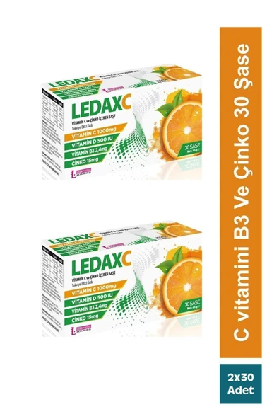 LEDAPHARMA LEDAPHARMA Ledax C Vıtamın 1000 Mg 30 Saşe 2 Kutu ürün görseli 1