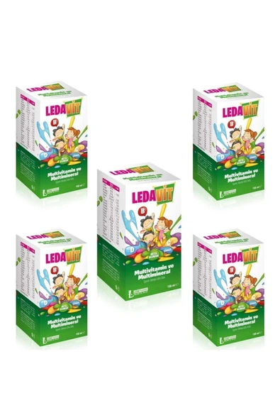 LEDAPHARMA LEDAPHARMA Ledavit Multivitamin Ve Mineral Içeren Şurup 150ml X5 Adet ürün görseli 1