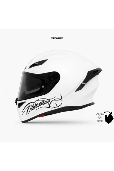 STCKRCO Obsession Yazı Sticker | Obsession Kask Stickerı | Kask & Grenaj Uyumlu Premium Sticker | Yazılı Kask Stickerı Siyah ürün görseli 1