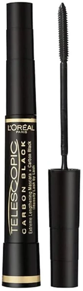 L'Oréal Paris Telescopic Carbon Black Maskara, Siyah, 8 ml ürün görseli 1