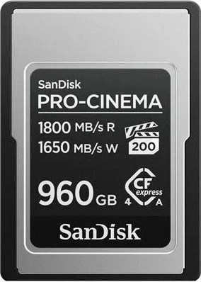 SanDisk 960GB PRO-CINEMA CFexpress Type A Hafıza Kartı ürün görseli 1