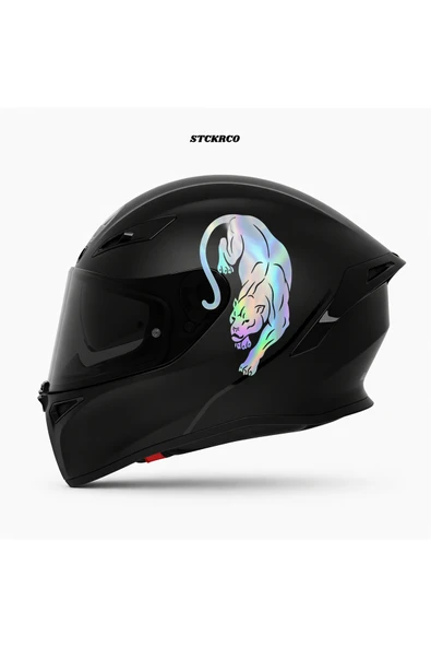STCKRCO Panter Kask Stickerı | Motor Kask Yanı Sticker | Panter Motosiklet Sticker | Panter Sticker Hologram ürün görseli 1