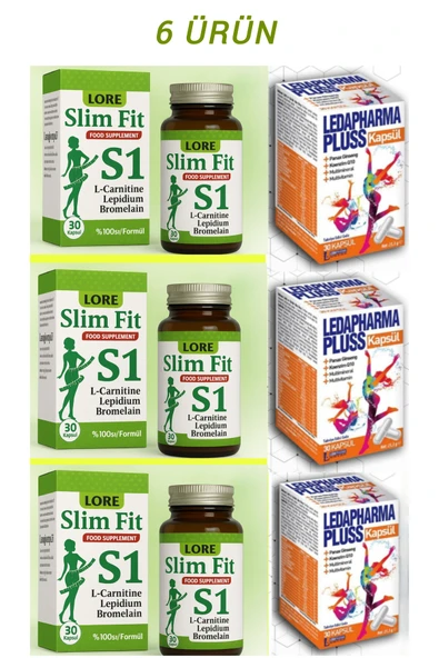 LORELİFE LORELİFE LORE SLİM FİT S1 30 KP& PHARMA PLUSS -LCARNİTİN, LEPİDİUM, BROMALAİN İÇEREN BİTKİSEL KAPSÜL. ürün görseli 1