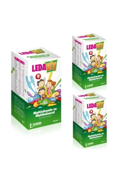 LEDAPHARMA LEDAPHARMA Ledavit Multivitamin Ve Mineral Içeren Şurup 150ml X3 Adet ürün görseli 1