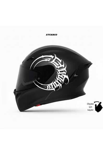 STCKRCO Bendito Kask Stickerı | Motor Kask Yanı Sticker | Bendito Motosiklet Sticker | Bendito Sticker Beyaz ürün görseli 1