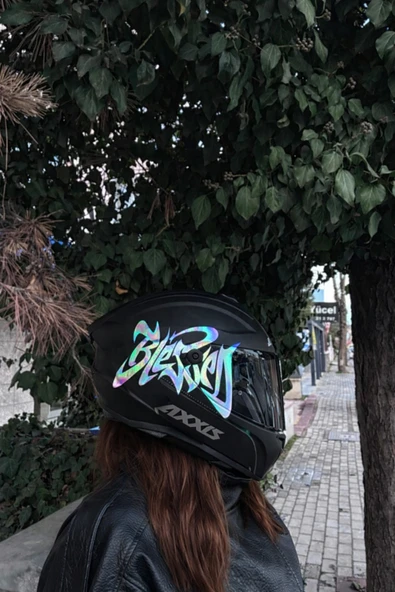 STCKRCO Blessed Kask Sticker | Vizör & Kask Yazı Sticker | Kask Sticker Hologram ürün görseli 1