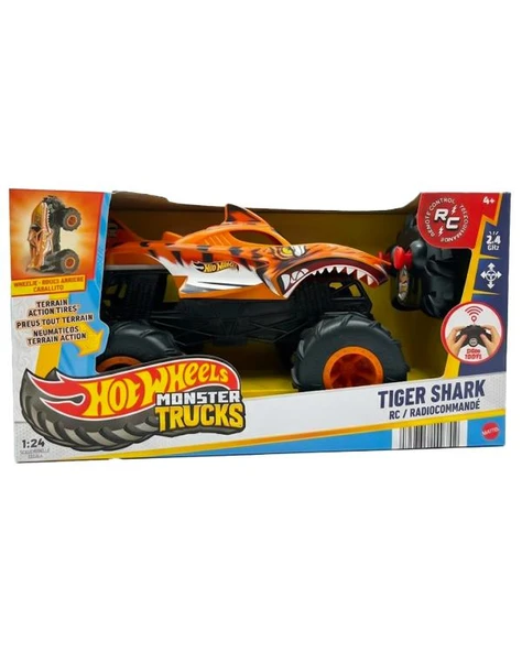 Hot Wheels Monster Trucks Tiger Shark Uzaktan Kumandalı Araba HNV03 ürün görseli 1