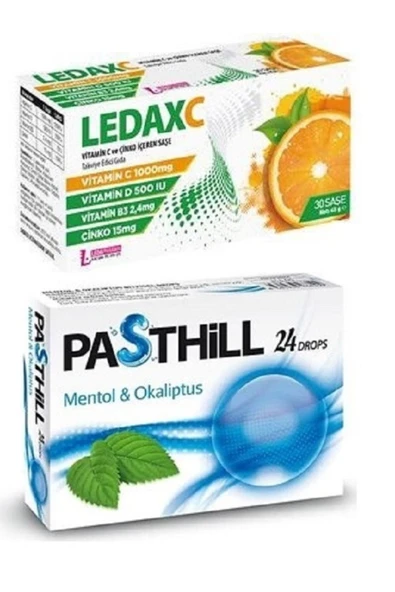LEDAPHARMA LEDAPHARMA Ledaxc 30 Saşe + Pasthill Mentol 24'lü ürün görseli 1