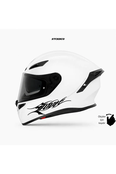 STCKRCO Lover Yazı Sticker | Lover Kask Stickerı | Kask & Grenaj Uyumlu Premium Sticker | Yazılı Kask Stickerı Siyah ürün görseli 1