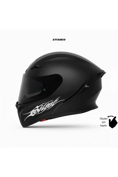 STCKRCO Silent Yazı Sticker | Silent Kask Stickerı | Kask & Grenaj Uyumlu Premium Sticker | Yazılı Kask Stickerı Beyaz ürün görseli 1