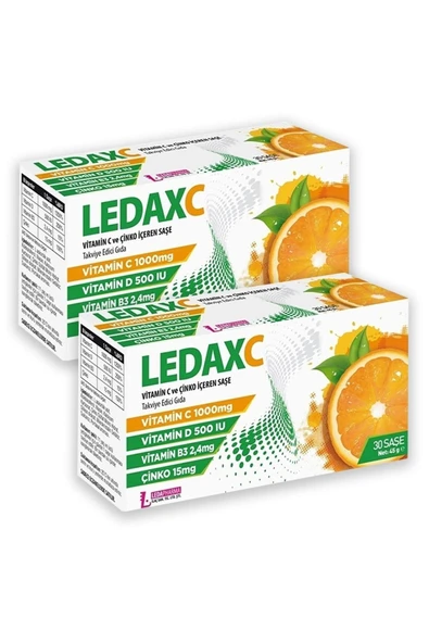 LEDAPHARMA LEDAPHARMA Ledaxc Vitamin C ve Çinko Içeren 30 Saşe 2 Adet ürün görseli 1