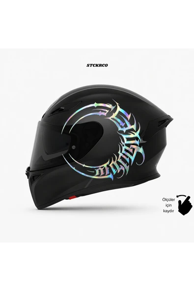 STCKRCO Bendito Kask Stickerı | Motor Kask Yanı Sticker | Bendito Motosiklet Sticker | Bendito Sticker Hologram ürün görseli 1