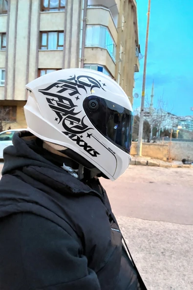 STCKRCO Create Kask Sticker – Motor Kaskı İçin Premium Yazı Kaligrafik Sticker Siyah ürün görseli 1
