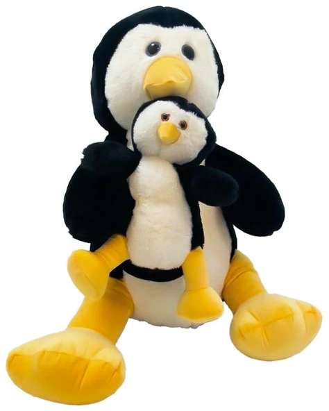 Pufu Toys Pelüş Yavrulu Penguen 60 cm 04061 ürün görseli 1