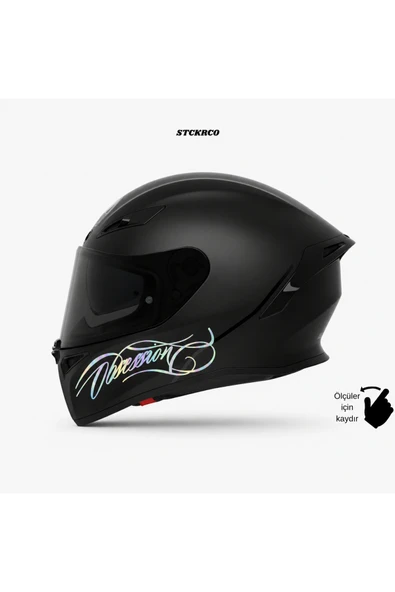 STCKRCO Obsession Yazı Sticker | Obsession Kask Stickerı | Kask & Grenaj Uyumlu Premium Sticker | Yazılı Kask Stickerı Hologram ürün görseli 1