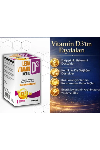 LEDAPHARMA LEDAPHARMA PLUSS 30KP VE VİTAMİNLER - Resim 2