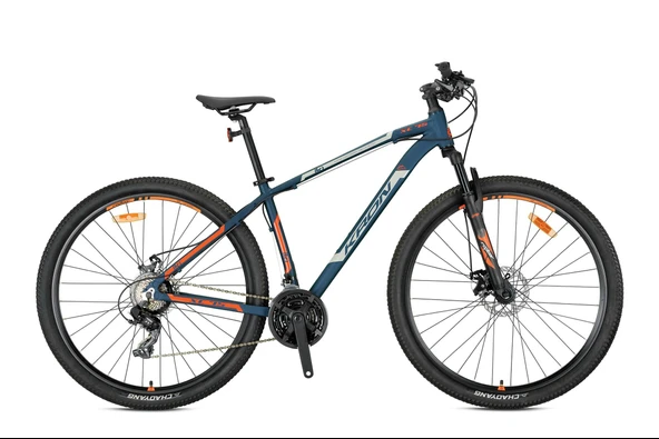 KRON XC 75 - 27.5" MTB - 17' - 21 Vites - M.Disc - Mat Koyu Lacivert/Bej-Neon Turuncu ürün görseli 1