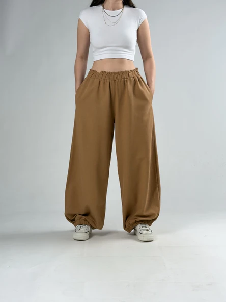 Kahverengi Kadın Oversize Pantolon COC3175 ürün görseli 1