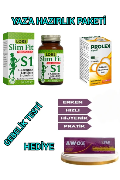 LORELİFE LORELİFE LORE SLİM FİT S1 30KP VE PROBİOTİK+HEDİYE TEST ürün görseli 1