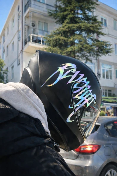 STCKRCO Revenge Kask Sticker – Motor Kaskı İçin Premium Sticker Hologram ürün görseli 1
