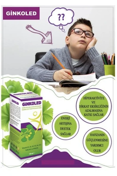 LEDAPHARMA LEDAPHARMA Ginkoled Biloba B1, B2, B3, B5 B6, B12 Içeren Sıvı Takviye Edici Gıda ürün görseli 1