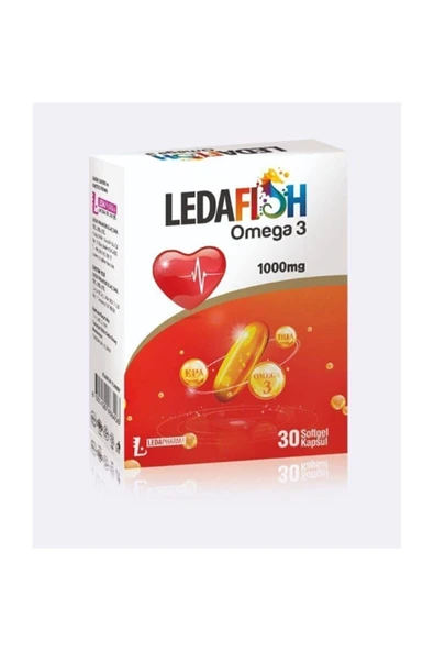 LEDAPHARMA LEDAPHARMA Ledafish Omega 3 1000mg 30 Softjel Kapsül 4 Kutu ürün görseli 1