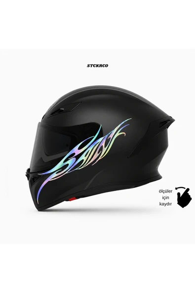 STCKRCO Saint Kask Stickerı | Motor Kask Yanı Sticker | Saint Motosiklet Sticker | Saint Sticker Hologram ürün görseli 1
