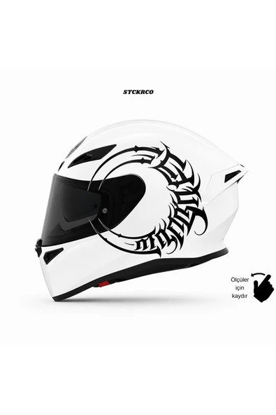 STCKRCO Bendito Kask Stickerı | Motor Kask Yanı Sticker | Bendito Motosiklet Sticker | Bendito Sticker Siyah ürün görseli 1