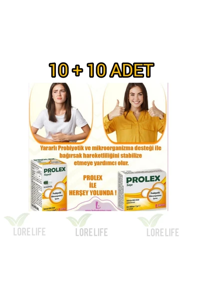 LEDAPHARMA LEDAPHARMA LEDA PROLEX PROBİYOTİK ŞASE+10 KP 10+10ADET ürün görseli 1