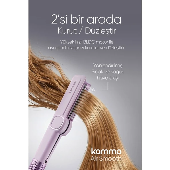 Kamma AirSmooth Saç Düzleştirici - Mor - Resim 5