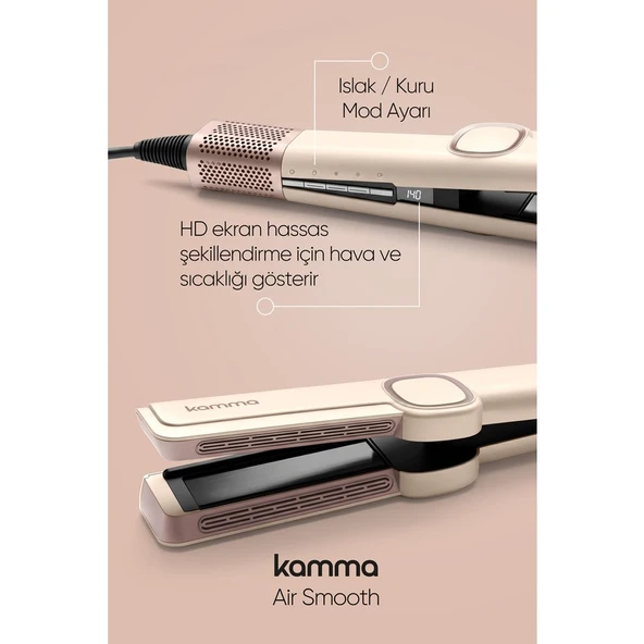Kamma AirSmooth Saç Düzleştirici - Pembe - Resim 2