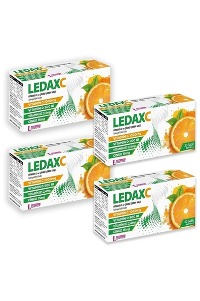 LEDAPHARMA LEDAPHARMA Ledaxc Vitamin C ve Çinko Içeren 30 Saşe 4 Adet ürün görseli 1