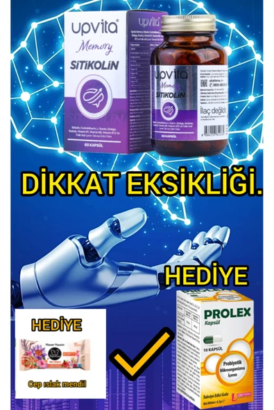 UFUKFARMA UFUKFARMA UPVİTA SİTİKOLİN MEMORY 60KP (UFUK FARMA) ürün görseli 1