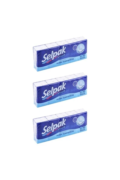 SELPAK SELPAK - CEP MENDİLİ KLASİK ULTRA YUMUŞAK 10LU - 3 PAKET ürün görseli 1