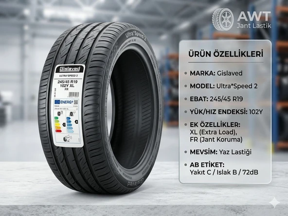 GİSLAVED 245/45R19 XL ULTRA SPEED ürün görseli 1