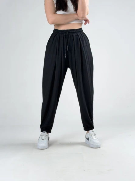 Bürümcük Siyah Kadın Jogger Pantolon COC3180 ürün görseli 1