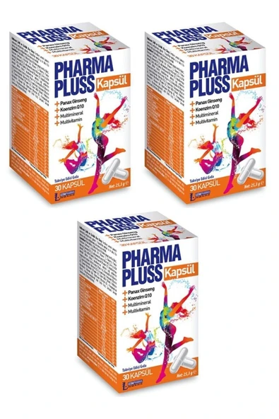 LEDAPHARMA LEDAPHARMA Pharma Pluss 30 Kapsül 3'lü Set (pharmaton Muadili) ürün görseli 1