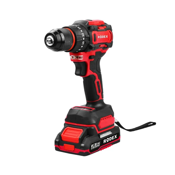 Rodex RDX3405 Akülü Darbeli Matkap 20V 2.0Ah Çift Akülü Kömürsüz Motor 13mm Metal Mandren ürün görseli 1