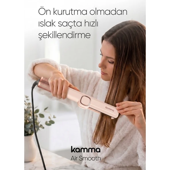 Kamma AirSmooth Saç Düzleştirici - Pembe - Resim 5