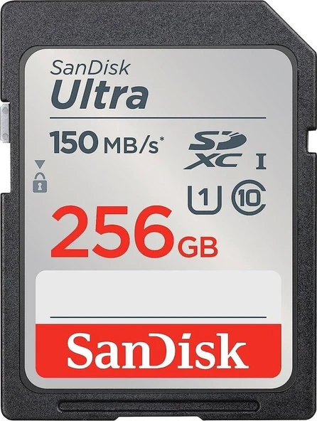 Sandisk Ultra 256GB 150MB/S Sdhc/sdxc Class 10 Uhs-I Hafıza Kartı SDSDUNC-256G-GN6IN ürün görseli 1